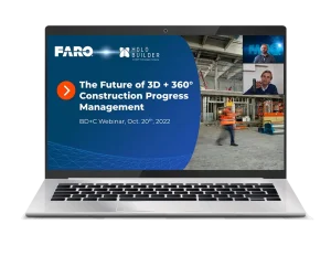 Laptop with thumbnail of Future of 3D webinar on the screen