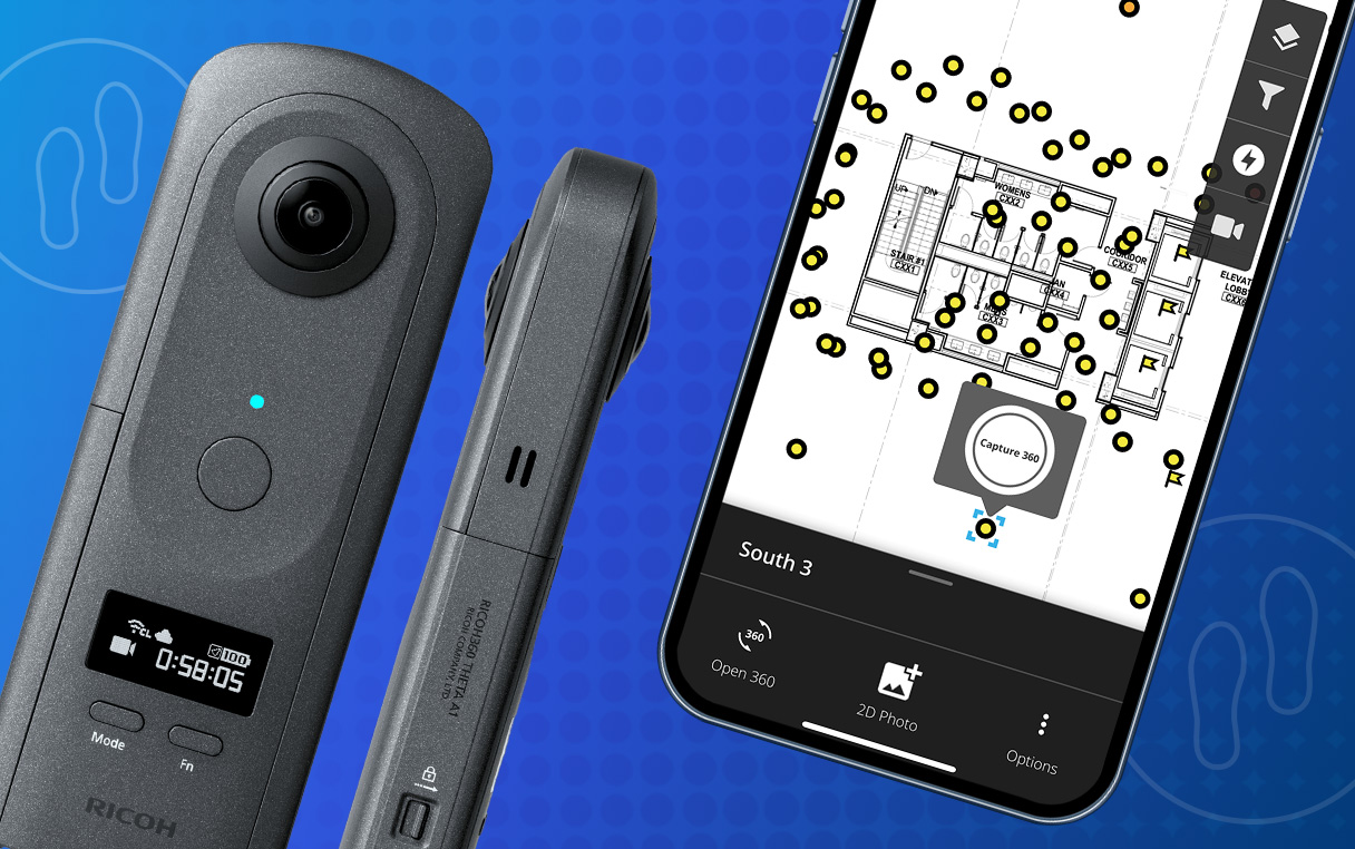 jobwalk app and ricoh theta a1 360 camera